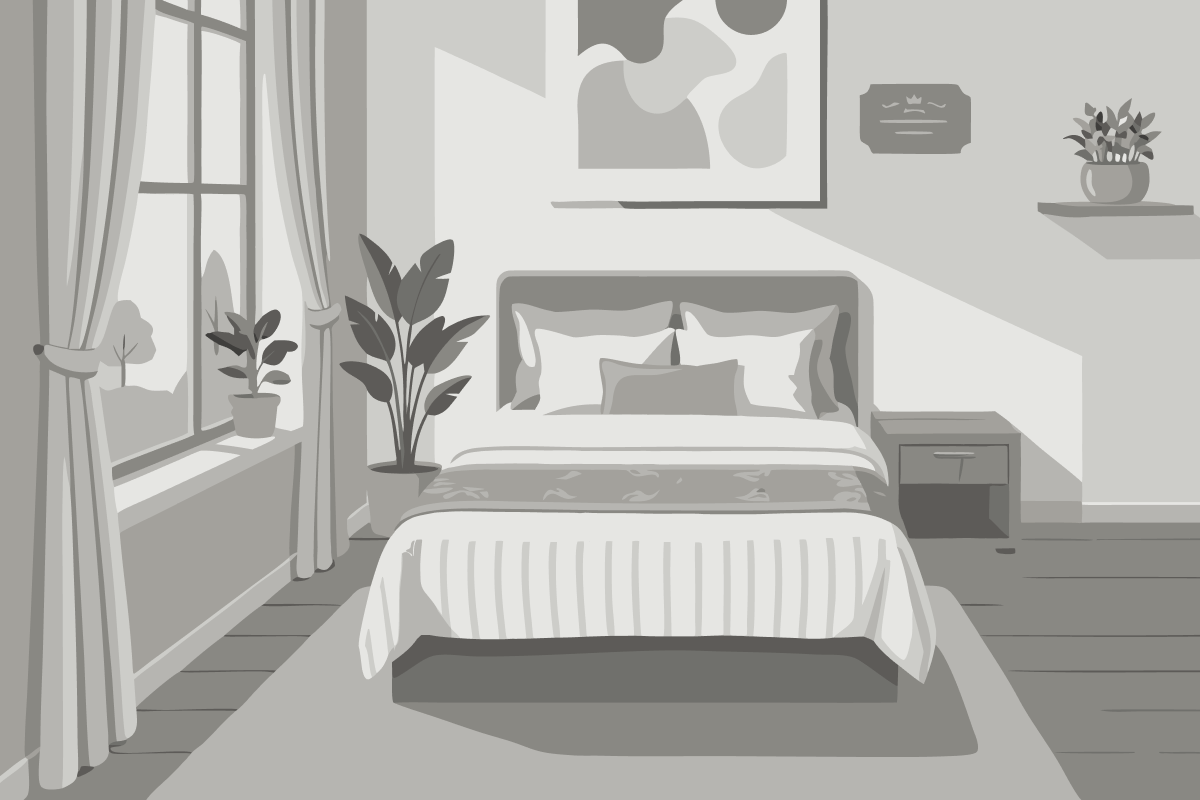 Chambre Simple avec Toilettes et Douche Communes